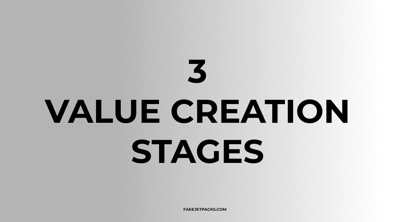 The 3 Stages of Real Value Creation